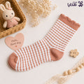 Tartan Pattern Socks-Beige